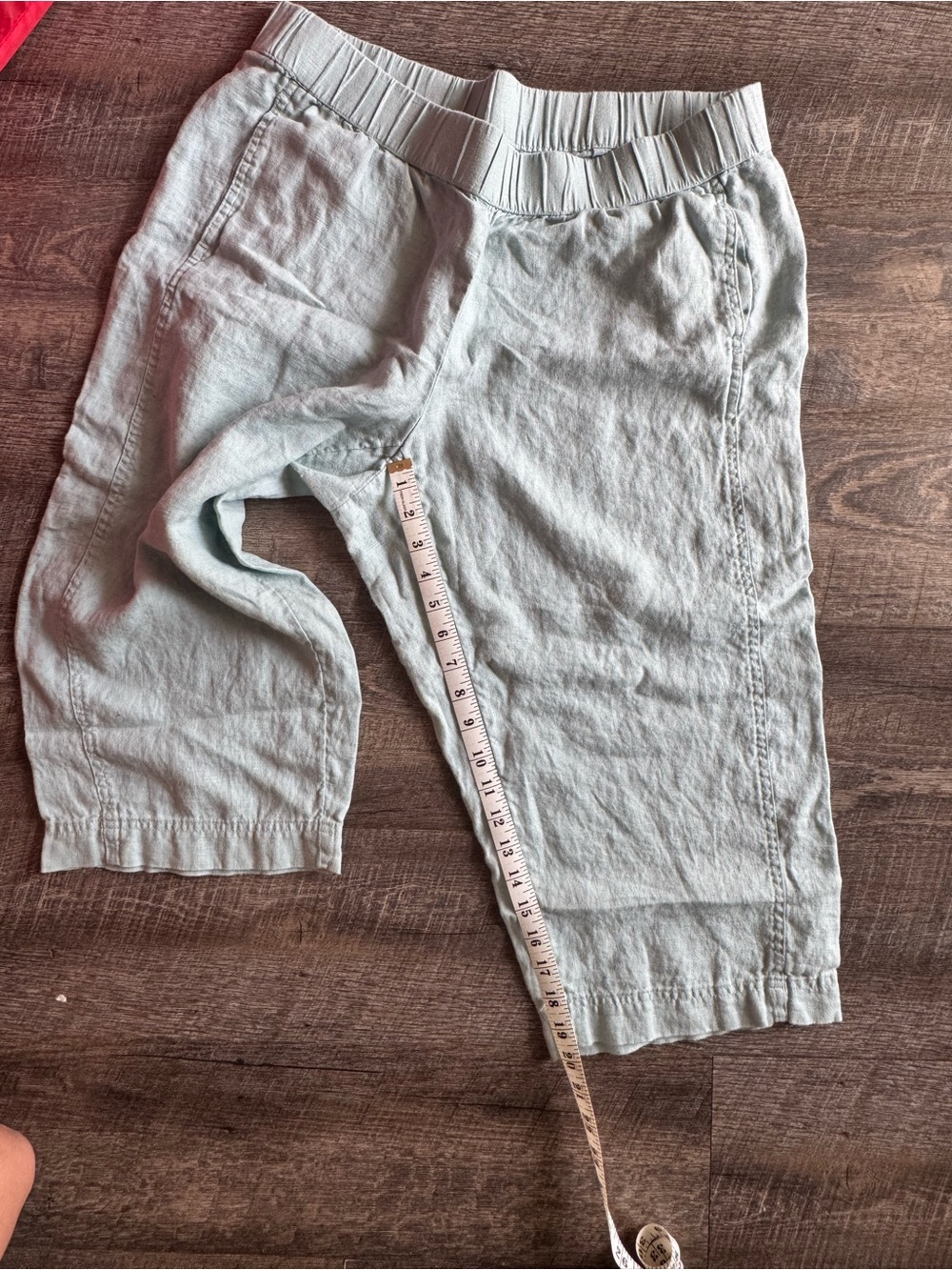 Pure Jill Linen Pull On Pants Womens XL Petite Light Blue Elastic Waist Casual - Picture 9 of 9
